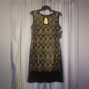 R&M Richards Black Sequin Dress Size 12